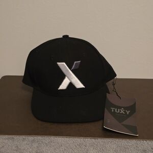 Tuxy Icon Hat Black With White And Black One Size SnapBack Cap NWT